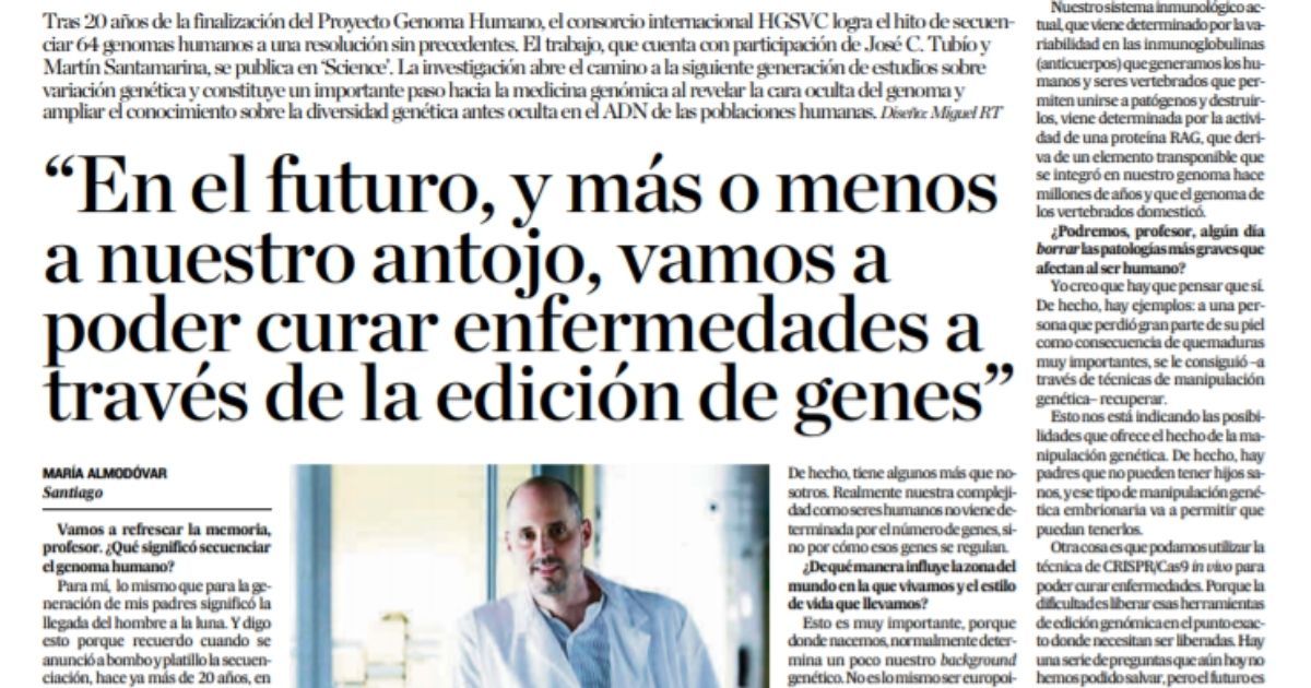 Entrevista a José C. Tubío sobre genética